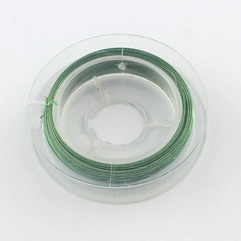PandaHall 10 Rolls Nylon Coated Stainless Steel Tiger Tail Wire 0.38mm & 0.45mm, Rustproof for Beading Jewelry Making Supplies Qme Medium Sea Green 0.45mm