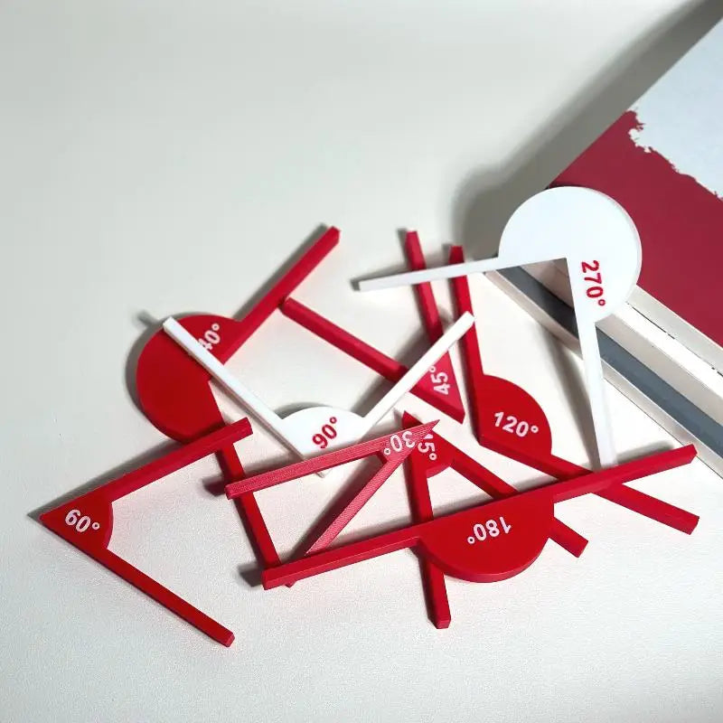 2 Portable Geometric Angle Ruler Measuring Multifunctional Teaching Qme