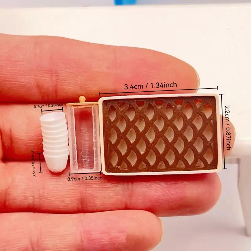 Miniature Tea Tray Ornament Dollhouse Home Mini Decoration Qme
