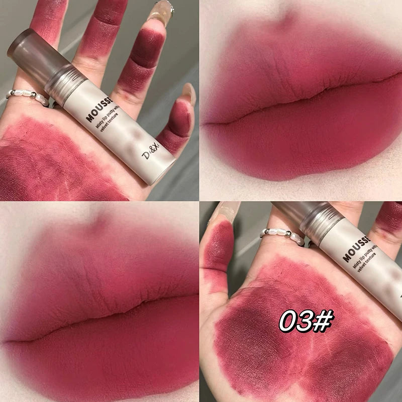 Retro Plum Vintage Lipstick Waterproof Lasting Smoky Nude Purple Matte Lip Mud Natural Black Chocolate Rose Red Lip Tint Makeup Qme 03