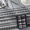 4 Rolls Black and white lace Washi Tape Set Decorative Scrapbppking Stickers Masking Tapes For DIY Planner Journal Stationery Qme A 4 rolls per box