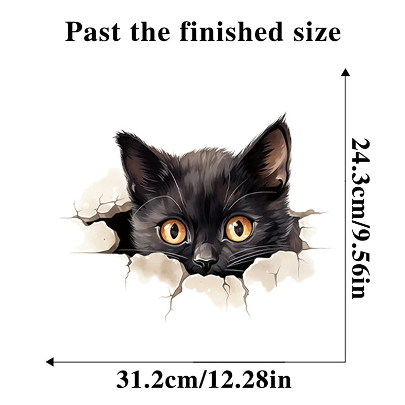 Animal Decals Decor Bathroom Washroom Funny 3D Kitten Toilet Seat Qme
