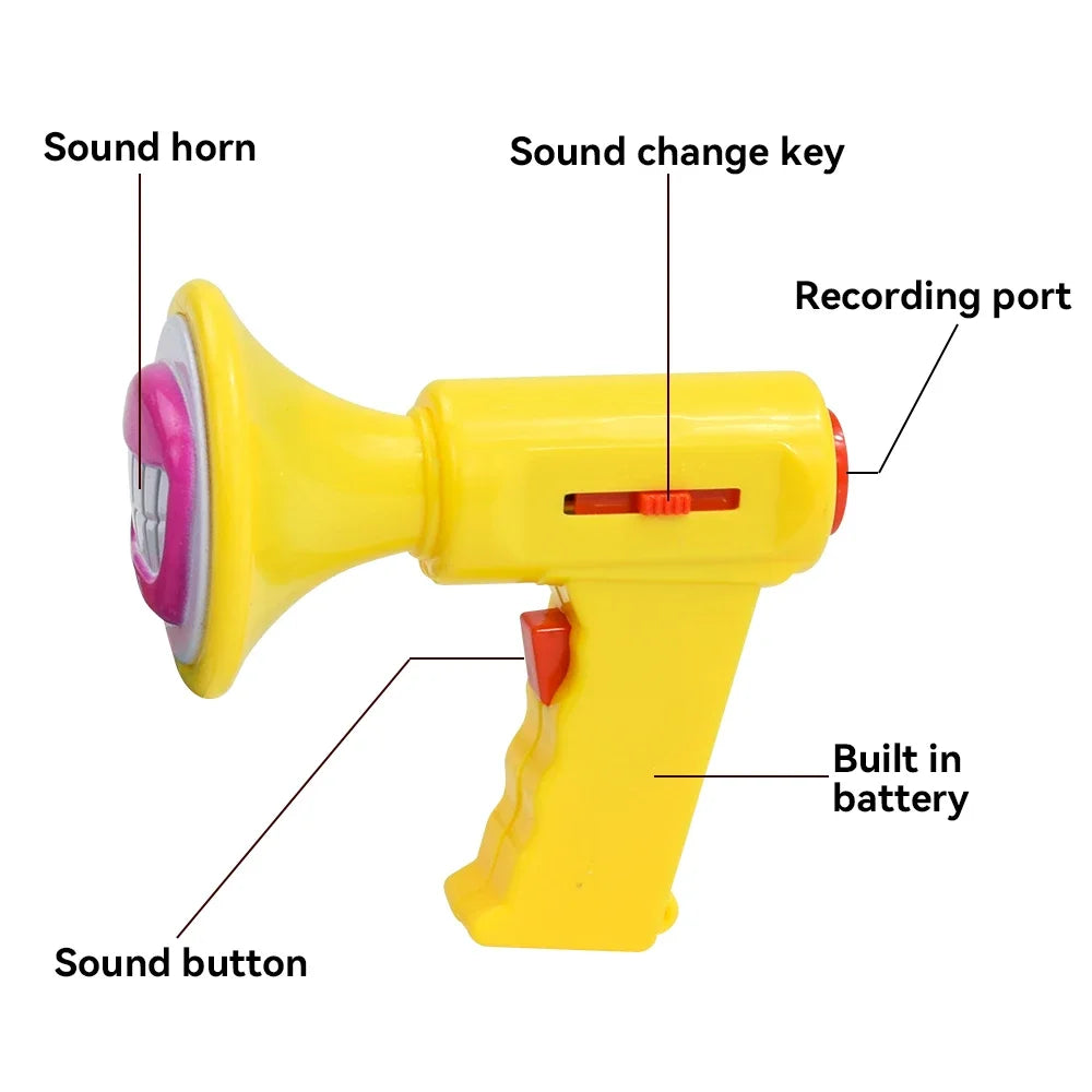 Mini Children's Voice Changing Toy With 6 Sound Effects, Role-Playing Voice Speaker Children's Handheld Amplifier Parody Kid Toy Qme