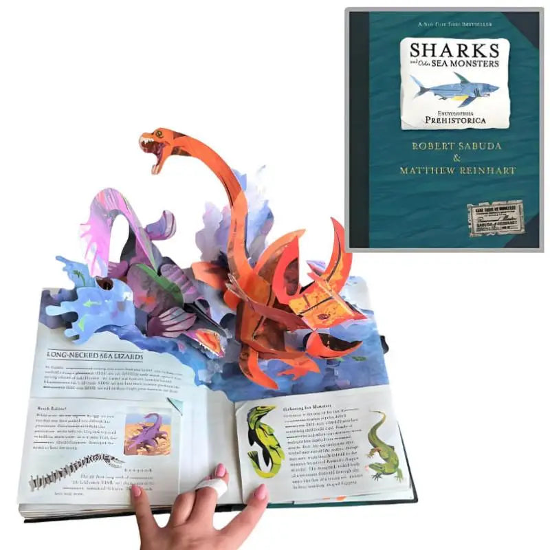 Sharks And Other Sea Monsterss Vivid Illustrations Interactive 3D Sharks Model Book Gift Qme A1
