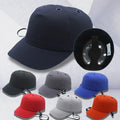 Head Protection Crash Helmet for Work Safety and Repair, Baseball Cap Style Qme Light Grey L