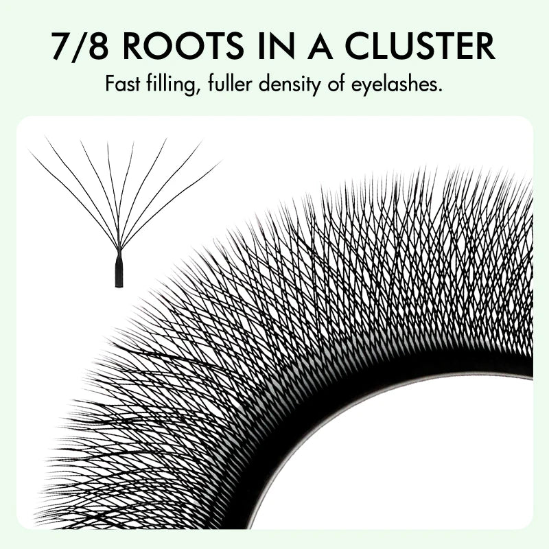NATUHANA 7D W-shaped Eyelash Extensions Premade Volume Fan Natural Qme