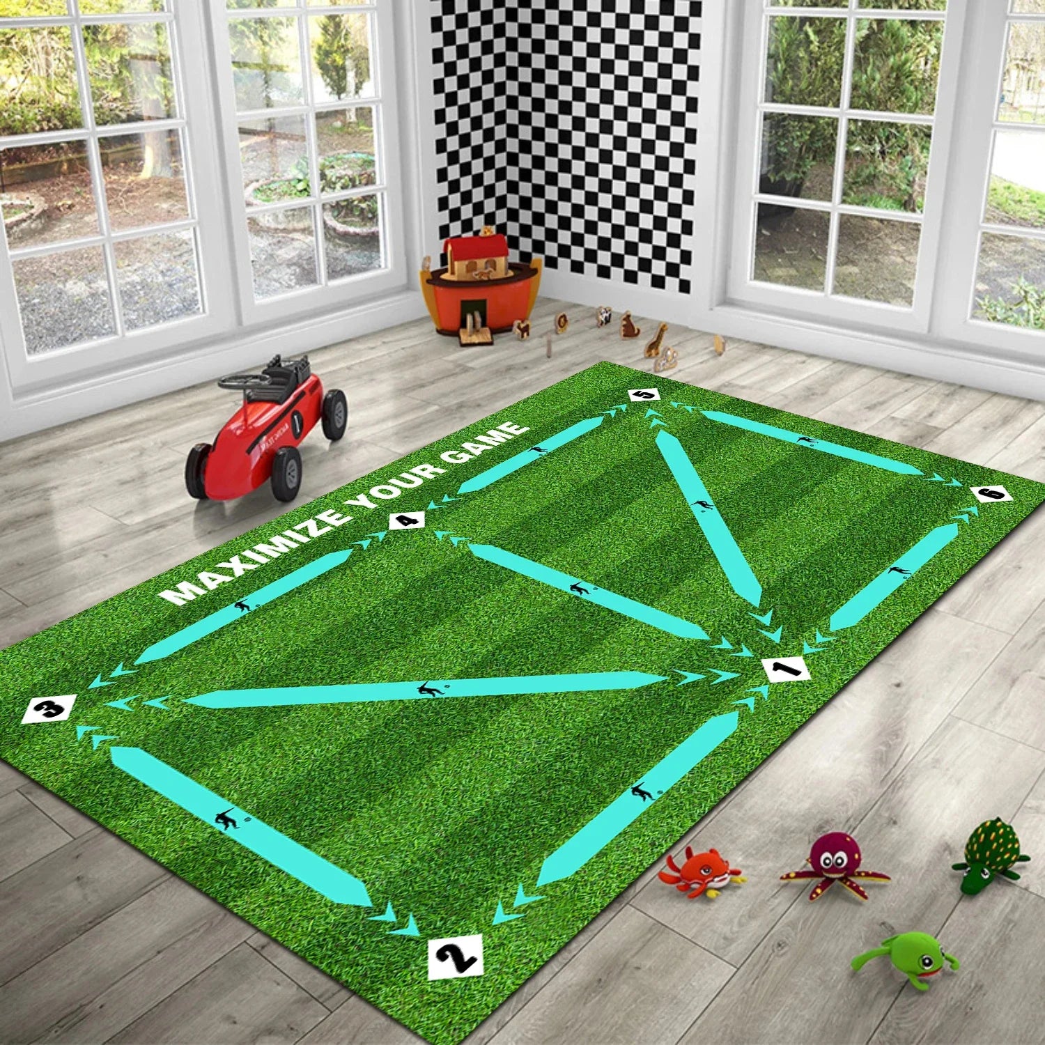 Football Training Mat Rug Dribbling Futbol Voetbal Mats Carpet Kids Qme