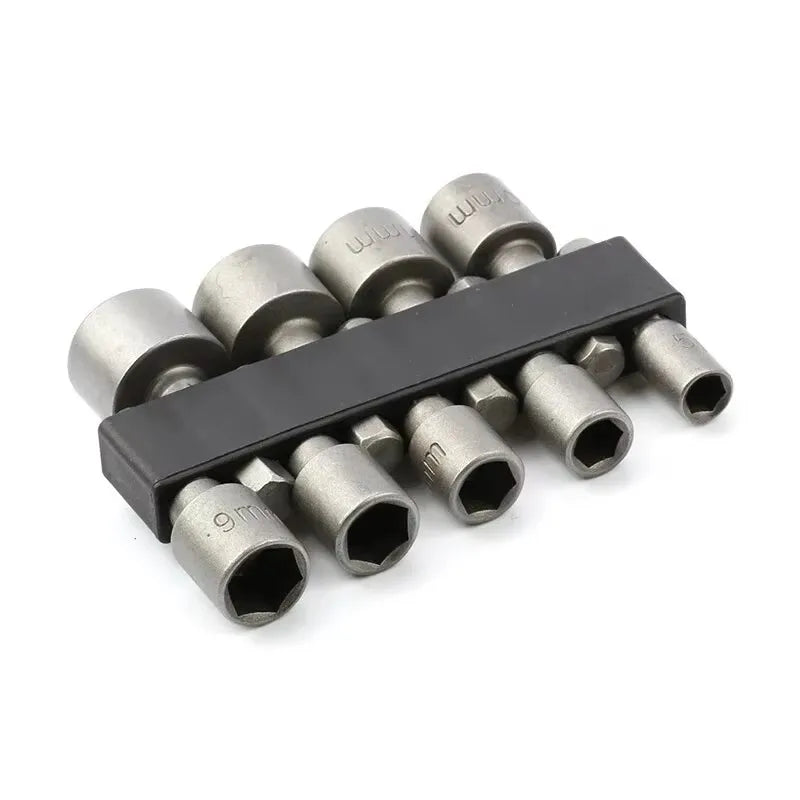 Powerful Socket Inner Hexagonal Wrench Hexagonal Handle Screwdriver Socket Extension Rod Pneumatic Screwdriver Insert Tool Set Qme 9pc set