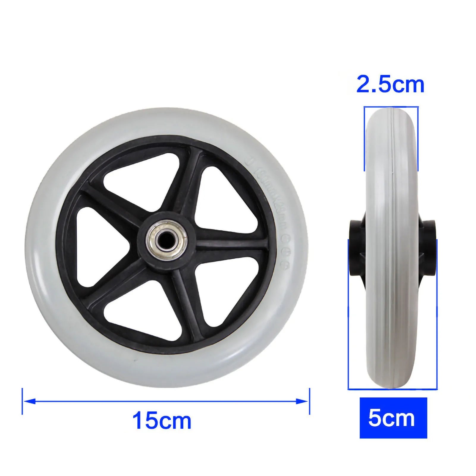 Wheelchair Caster Wheelchair Front Wheel 6 Inch Wheelchair Casters Small Cart Rollers Chair Wheel for Wheelchair Accessories Qme