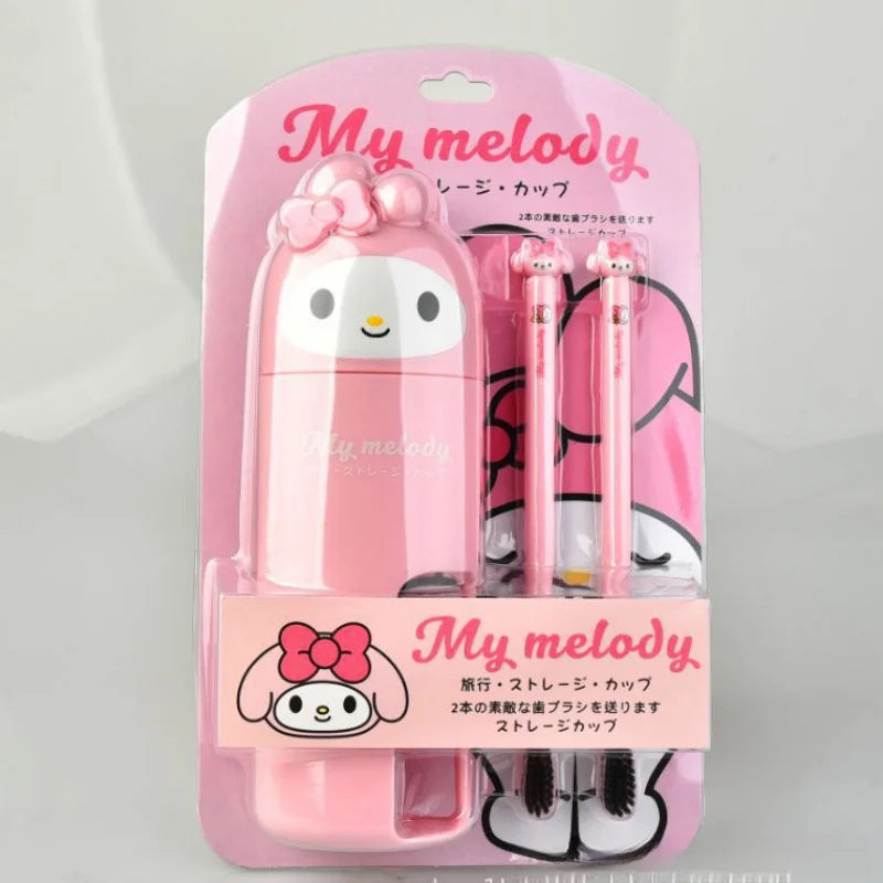 Kuroomi Travel Toothbrush Cute Travel Toiletry Set Toothbrush Cup for Travel and Business Trips Qme