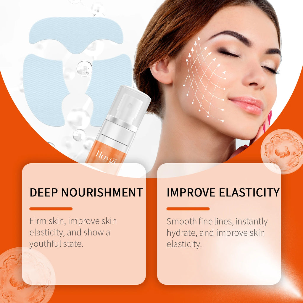 Nano Soluble Collagen Face Mask Serum Spray Set Wrinkle Repair Face Filler Increase Skin Elasticity Brightening Skin Care Set Qme