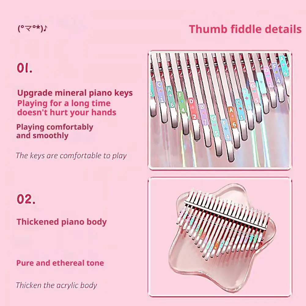 Kalimba Storage Bag Finger Thumb Piano Toy Exquisite Marimba Musical Qme