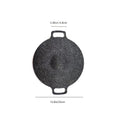 Non-stick Roasting Pan Cast Iron Double Handled Crepe Round Griddle Qme 32cm