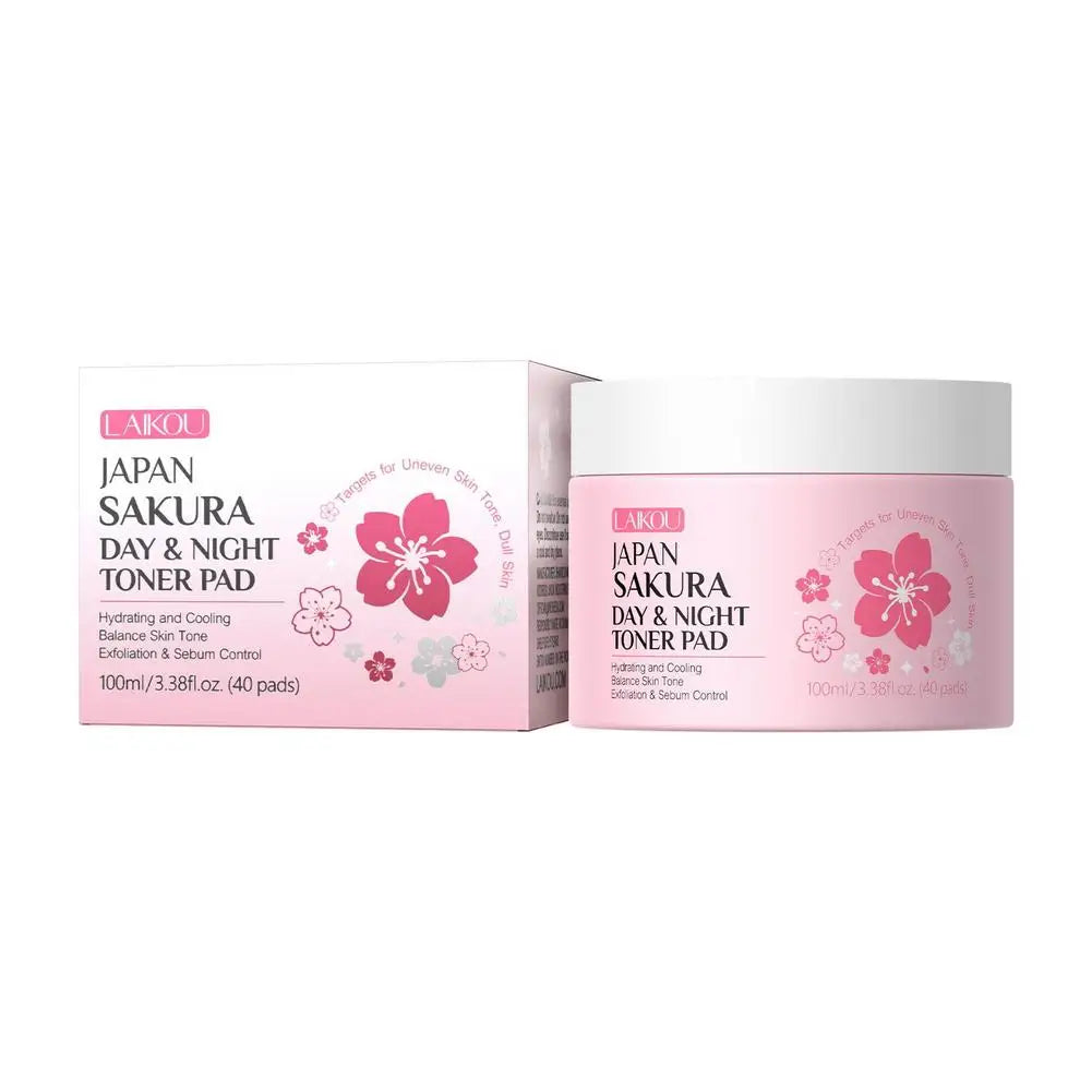 Sakura Toner Pads Soothing Hydrating Redness Relief Gentle Sensitive Qme 1pcs