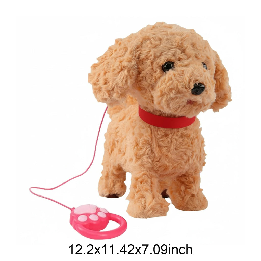 Interactive Robot Puppy Dog Toy Realistic AI Pet Electronic Soft Plush Stuffed Animal Toy for Barking And Walking Kids Gifts Qme