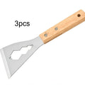 Paint Scraper Tool, Stainless Steel Hard Putty Scraper with Wooden Handle, Used for Removing Dry Wall Paint and Filling Joints Qme 3pcs