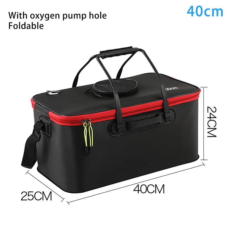Fishing Bucket Folding Living Fish Multi Functional Portable Box EVA Qme 40cm