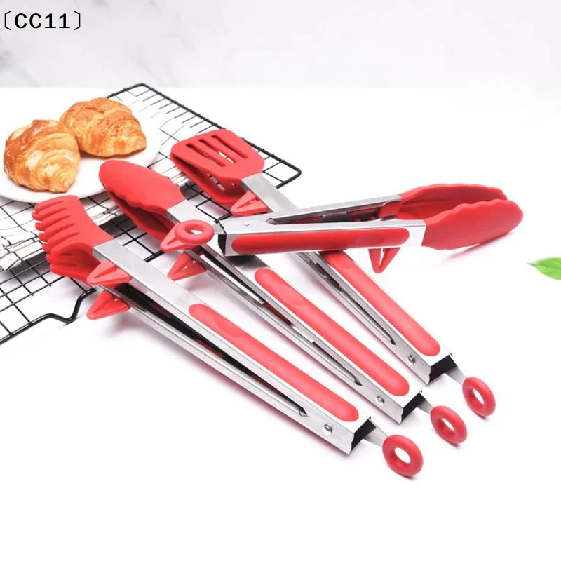 Temperature Resistant Nylon Stainless Steel Food Clip Outdoor BBQ Qme