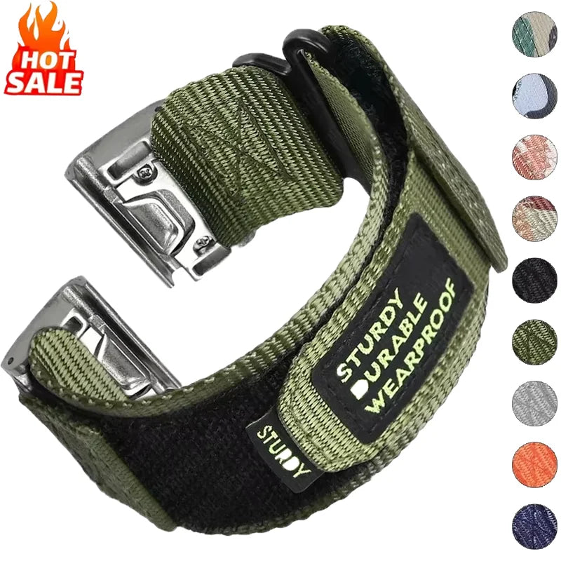 Quick Nylon Band for Garmin Watch Instinct 2X Tactics Strap Fenix 6X Pro 5Plus 7X 8 26mm 22mm Replacement Sport Release Bracelet Qme