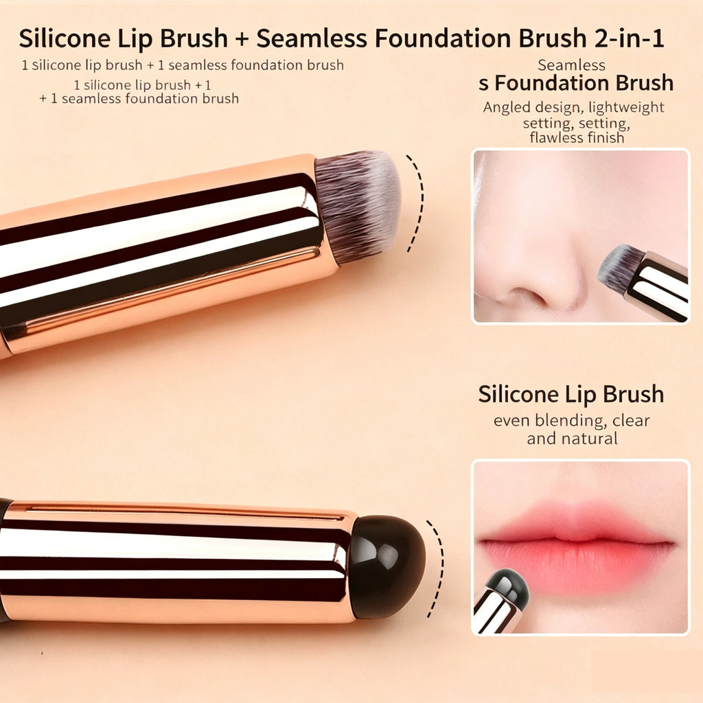 Double-headed Silicone Lip Brush 2-in-1 Multi-functional Concealer Qme