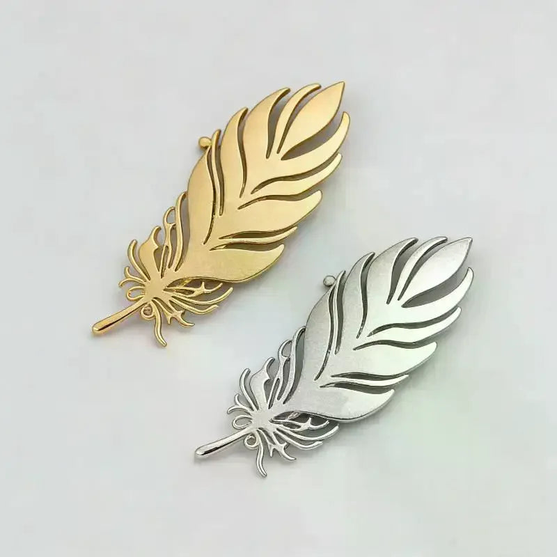 Vintage Gold Tone Brooch - Oversized High Heel Flower Lapel Pin for Women Suit Coat Jewelry Qme