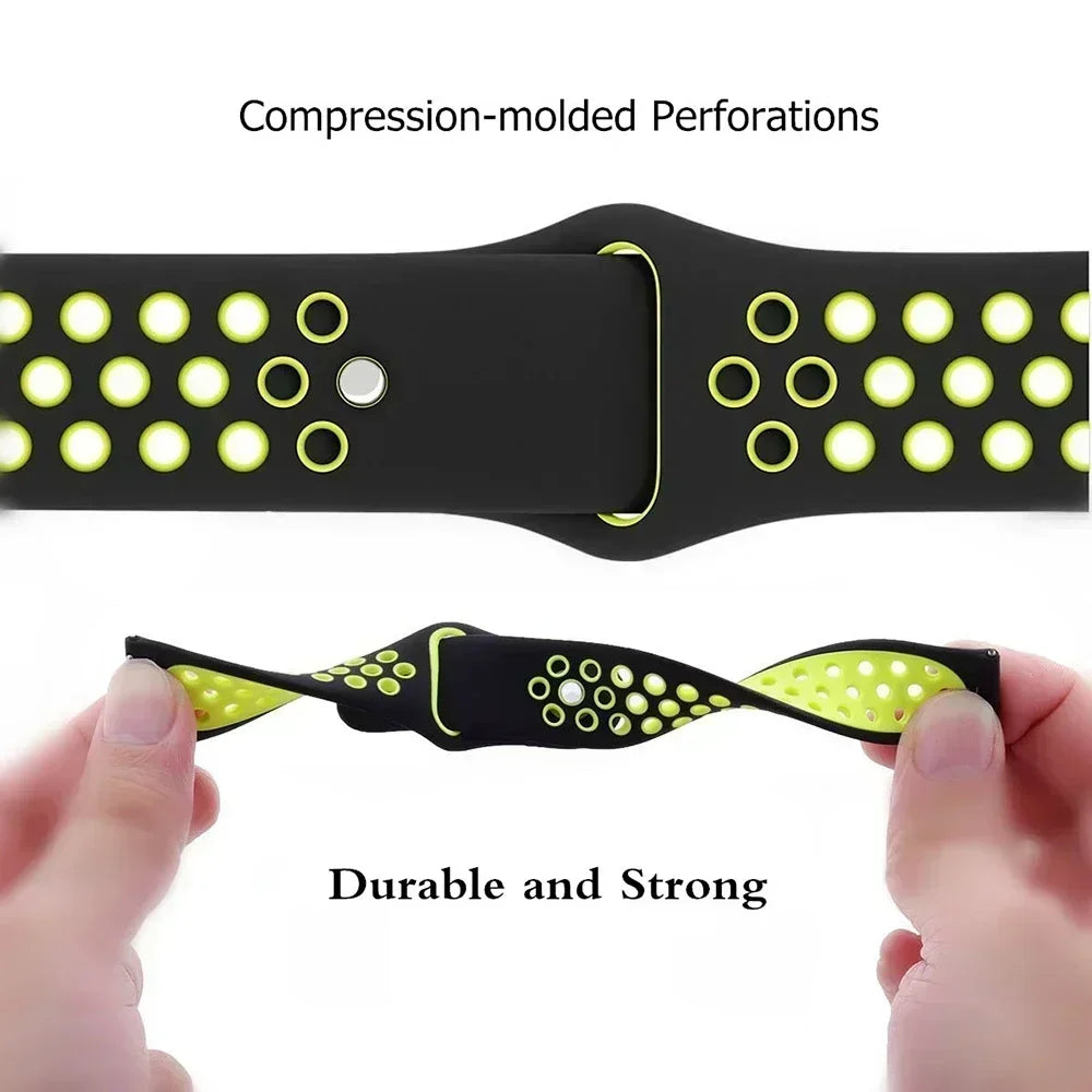 20mm 22mm Watch Strap for Samsung Galaxy Watch 6 5 4 3 Classic 47mm 43mm Pro 45mm 40mm 44mm Silicon Bracelet Huawei GT/3/2 Band Qme