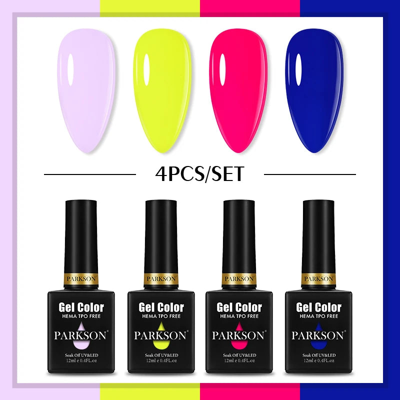 PARKSON Macaroon Series Gel Nail Polish LED UV Summer Solid Semi Qme ZH20