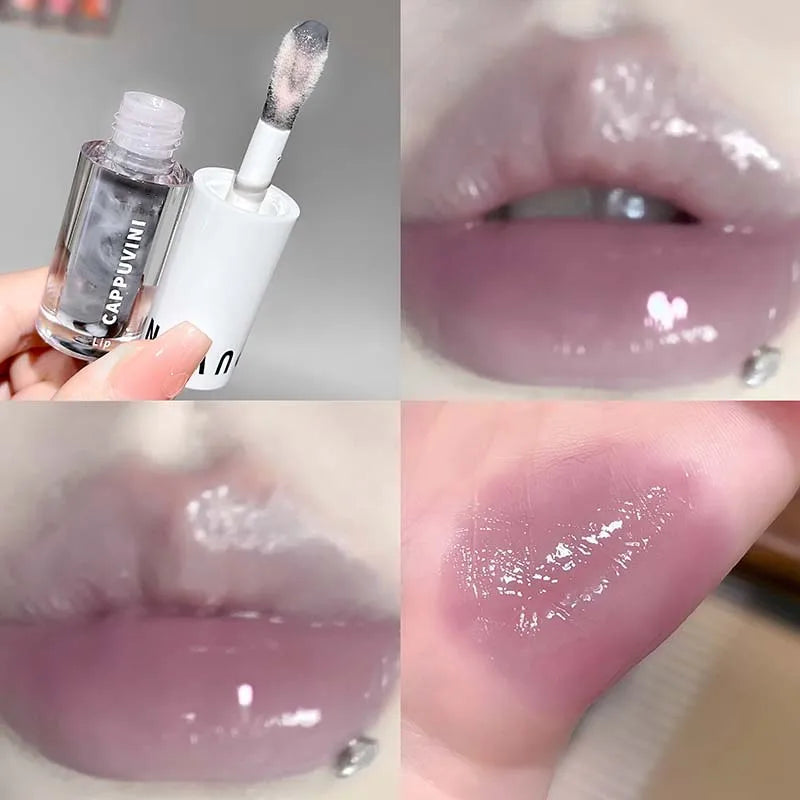 Temperature Changing Lip Gloss, Waterlight Icy Mirror Finish Lip Stain, Natural Color Enhancing Lip Balm, Hydrating Non-Sticky Qme 02 mulberry