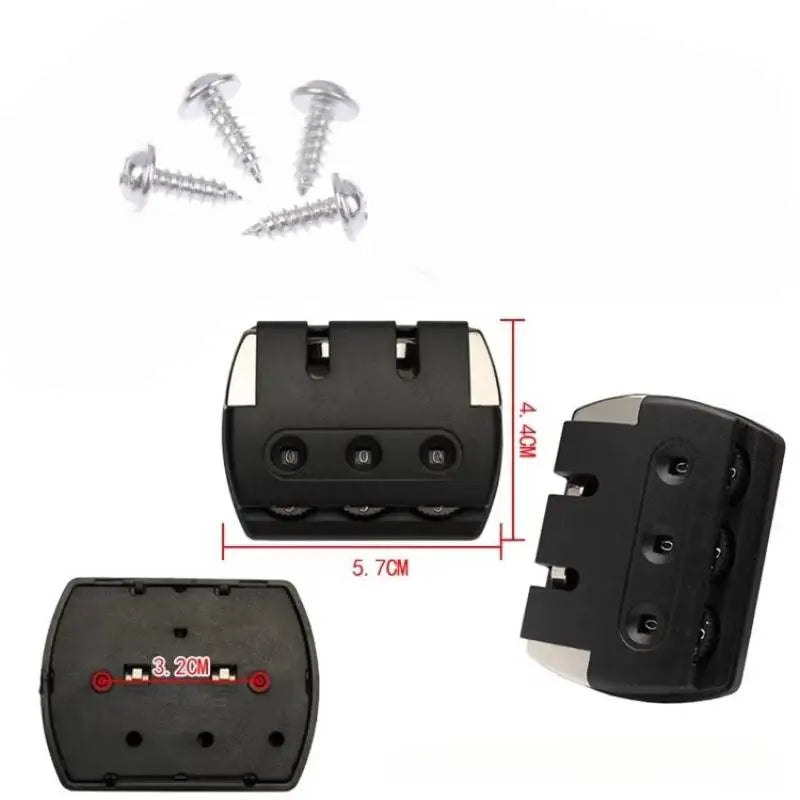 2 4 8 Sets 3 Digits Luggage Lock Zinc Alloy Catch Plastic Frosted Qme Black C 4pcs