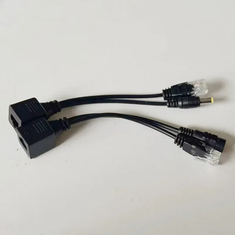 Passive POE Adapter Cable Power Over Ethernet POE Splitter RJ45 Injector 12-48V For Security IP Camera System Qme