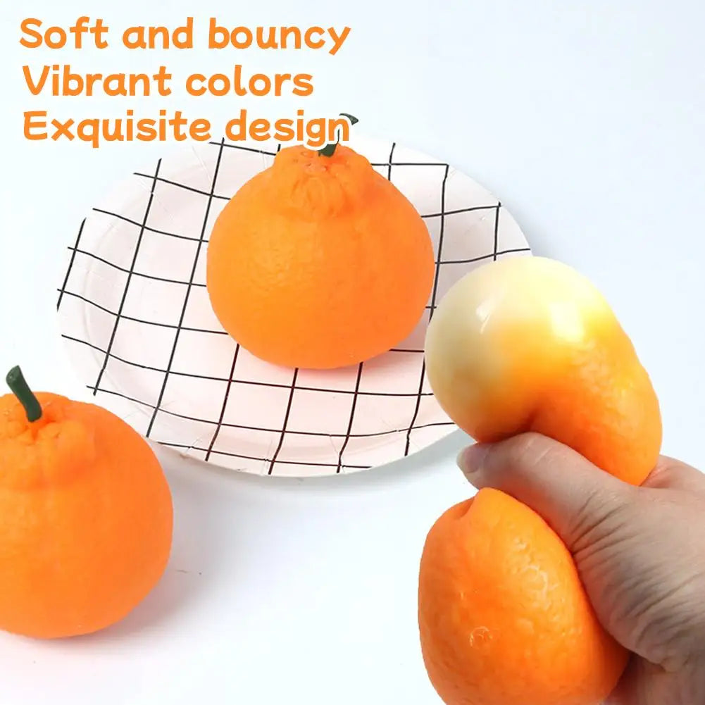 Stress Relief Soft Simulation Orange Fruit Slow Rising Squeeze Toy Qme