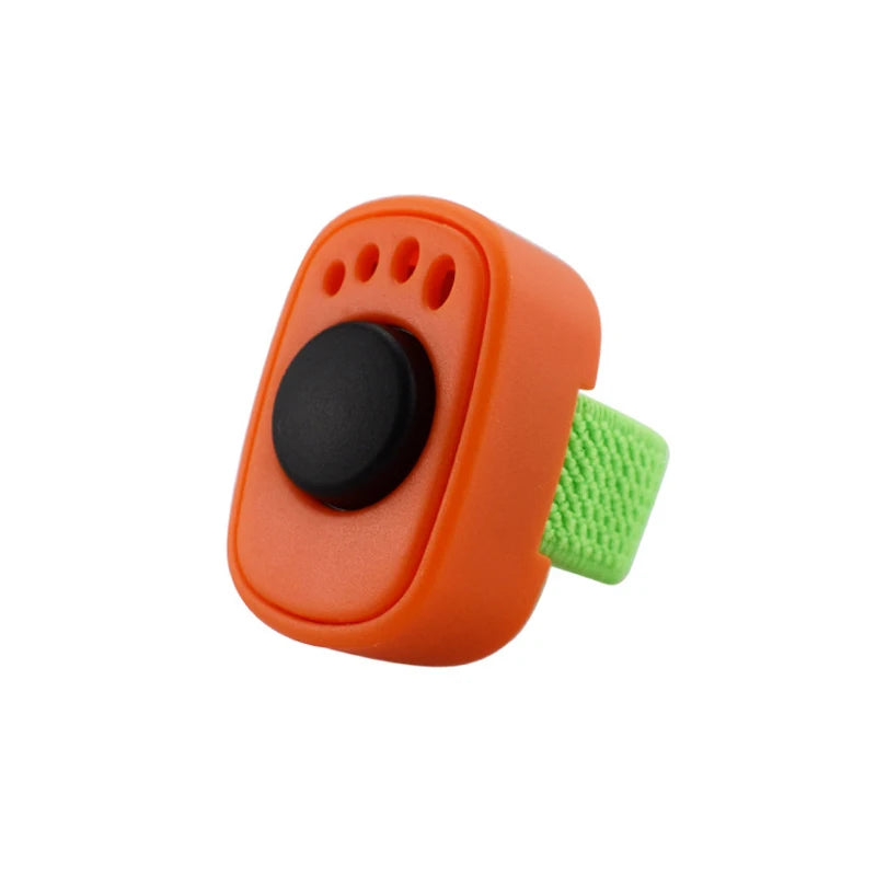 Interactive Sound Clicker Trainer For Thumb Training No Battery For Dogs Cats Positive Reinforcement Train Qme Dark orange