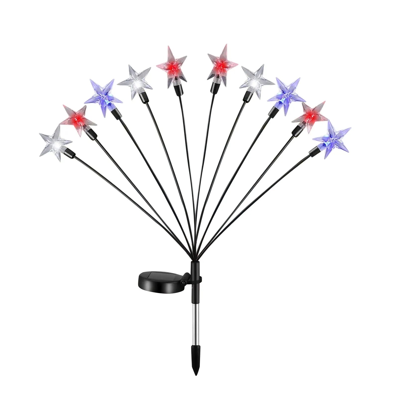 Solar-powered Independence Day String Lights Home Patio Garden Lawn Decorative Lights Holiday Party DIY Decor Props Qme C