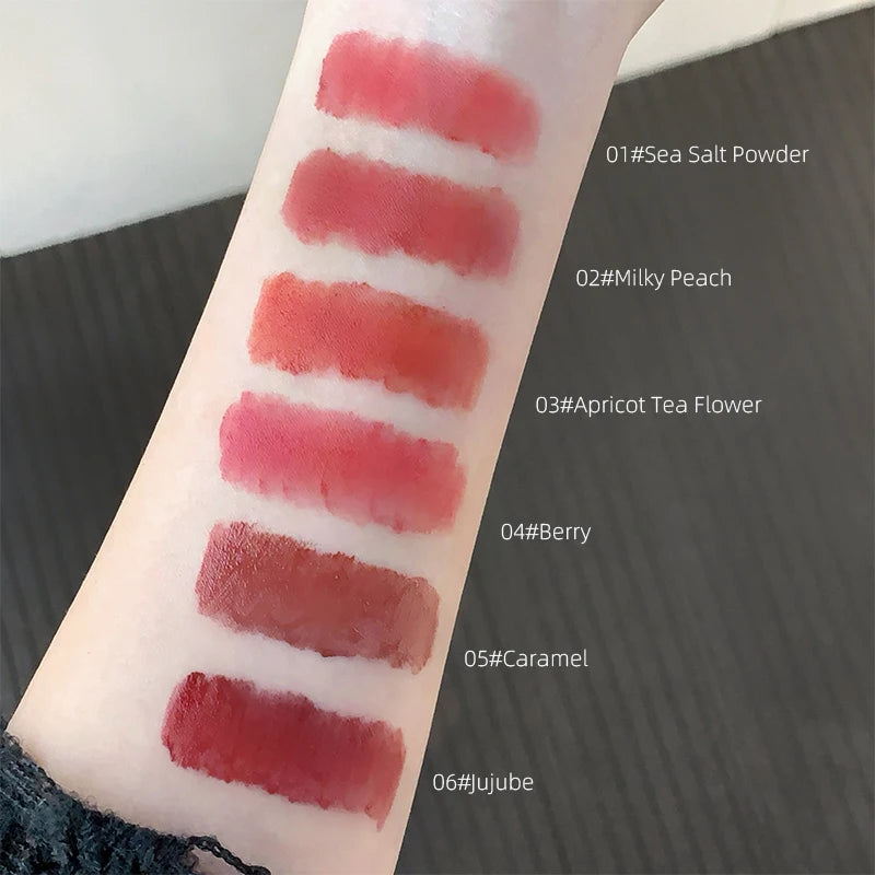 Gege Bear Pink Rabbit Velvet Matte Lip Cream Black Rabbit Water light lip glaze matte mirror pendant lipstick lip gloss Qme