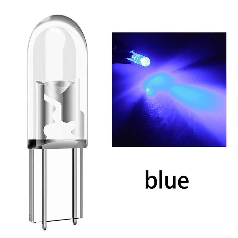 T5 LED Bright Cob Lights Wedge Dashboard Gauge Car Warning Indicator Qme Blue