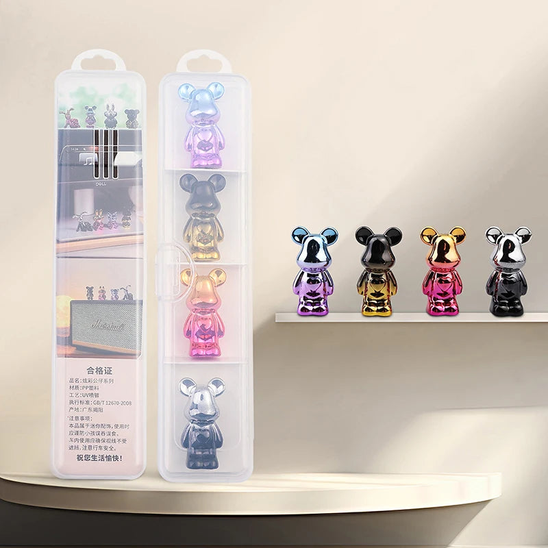 Cute Cartoon Bear Car Interior Decorations Center Console Ornaments Qme A1