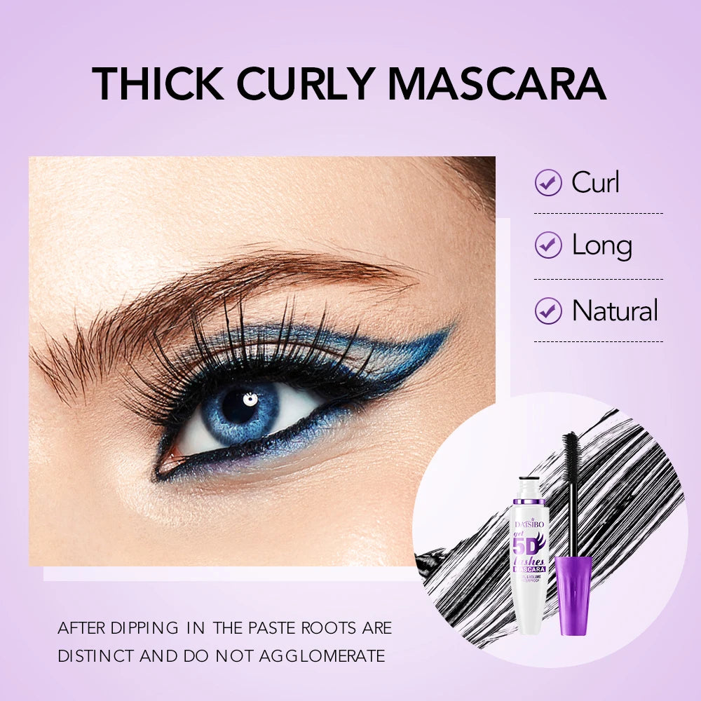 Eye Black Waterproof Sweat Proof Non Smudging Curly Thick Durable Qme
