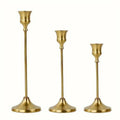 Vintage Elegant Metal And Aluminum Set Of 3 Tabletop Candle Holders, Suitable For Wedding Anniversary, Home And Hotel Decoration Qme A1