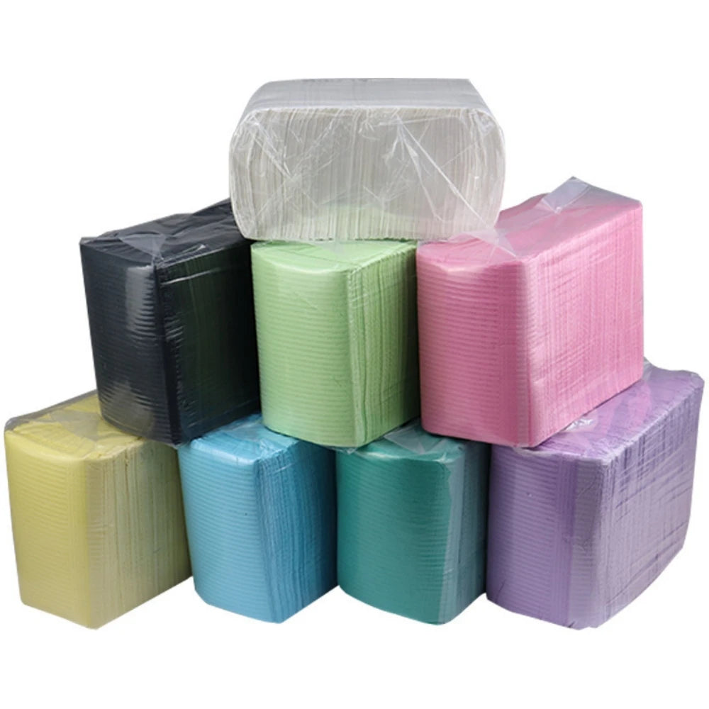 50Pcs Disposable Eyelash Clean Pad Mat Tattoo Cleaning Wipes Table Pad Waterproof Medical Paper Dental Bibs Cloths Tool Qme