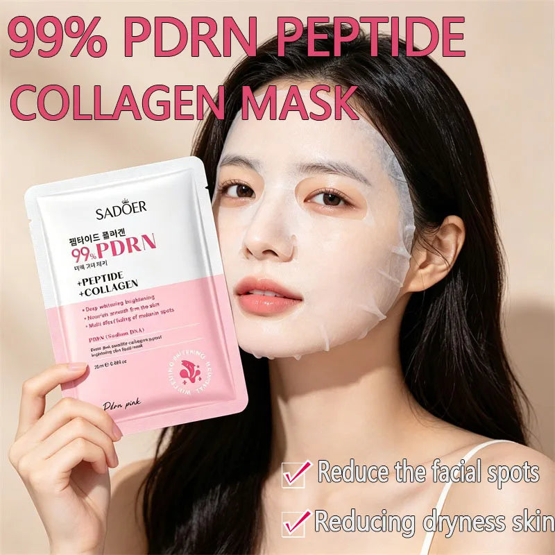 99%PDRN Collagen Face Mask Reduce Wrinkles Shrink Pores Deep Hydrating Overnight Mask Refreshing Brightening Face Skin Care Qme