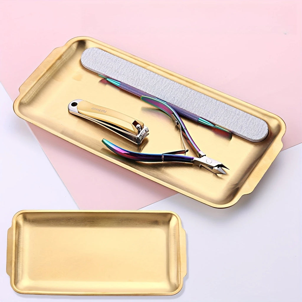 Square storage tray, multi-purpose nail tool storage tray, nail clipper tray, nail studio desktop tool storage tray, Qme
