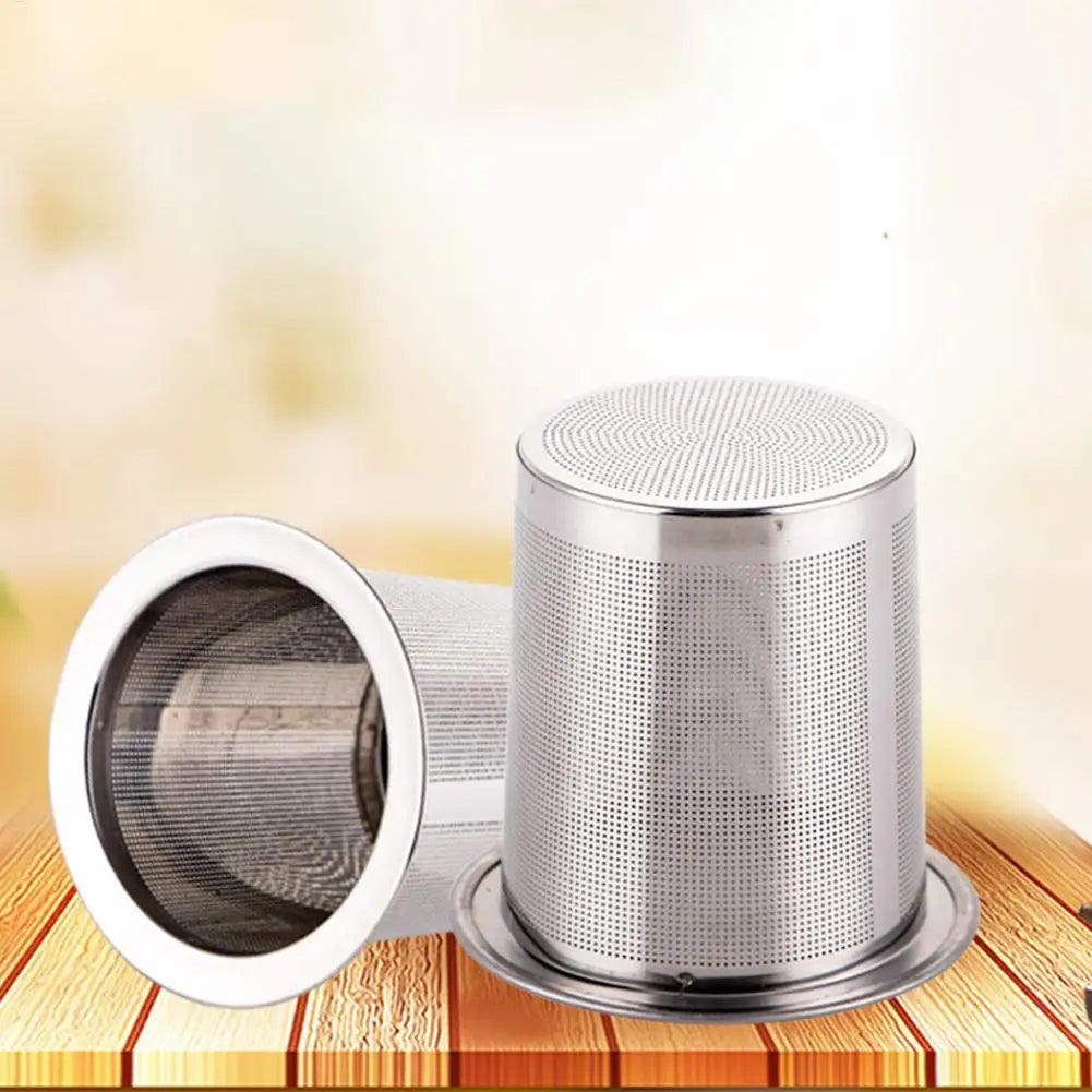 1pcs Loose Tea Steeper Stainless Steel Fine Mesh Strainers Large Capacity Teapot Infuser Filter For Tea LeafAnd Spices Straining Qme