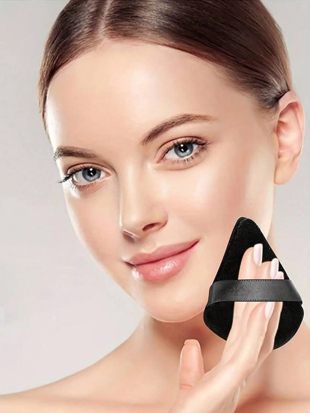 50 40 30 20 10 5 Triangular Velvet Puffs Reusable Face Eye Makeup Qme