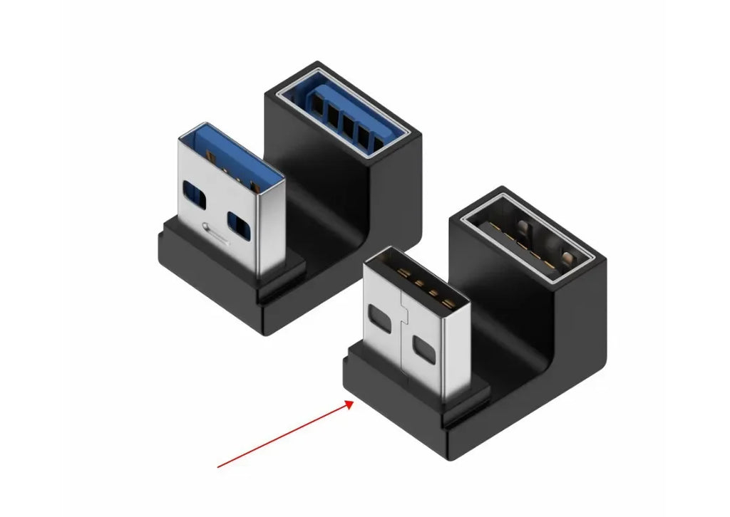10pcs 90 Degree USB 3.0 Male to Female Right Angle Extension Adapter USB Upward Elbow Adapter 10Gbps For Laptop PC Connector Qme 10pcs China Mainland