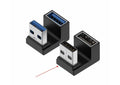 10pcs 90 Degree USB 3.0 Male to Female Right Angle Extension Adapter USB Upward Elbow Adapter 10Gbps For Laptop PC Connector Qme 10pcs China Mainland