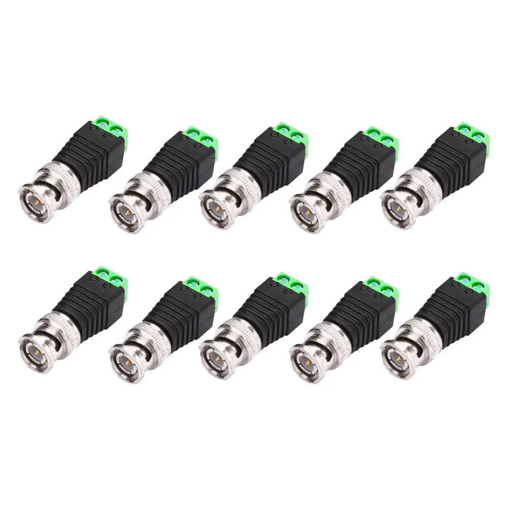 50PSC BNC Connectors DIY for Surveillance Camera CCTV System Accessories Coax CAT5 Qme 50PCS