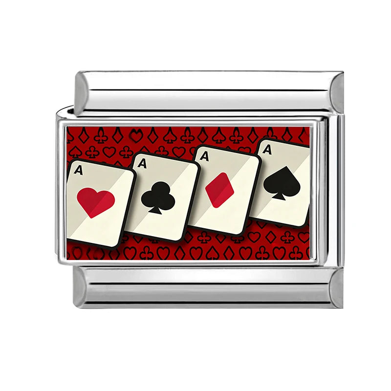 2026 Creative Colorful Pattern Sun Daisy Piano Red Poker Italian