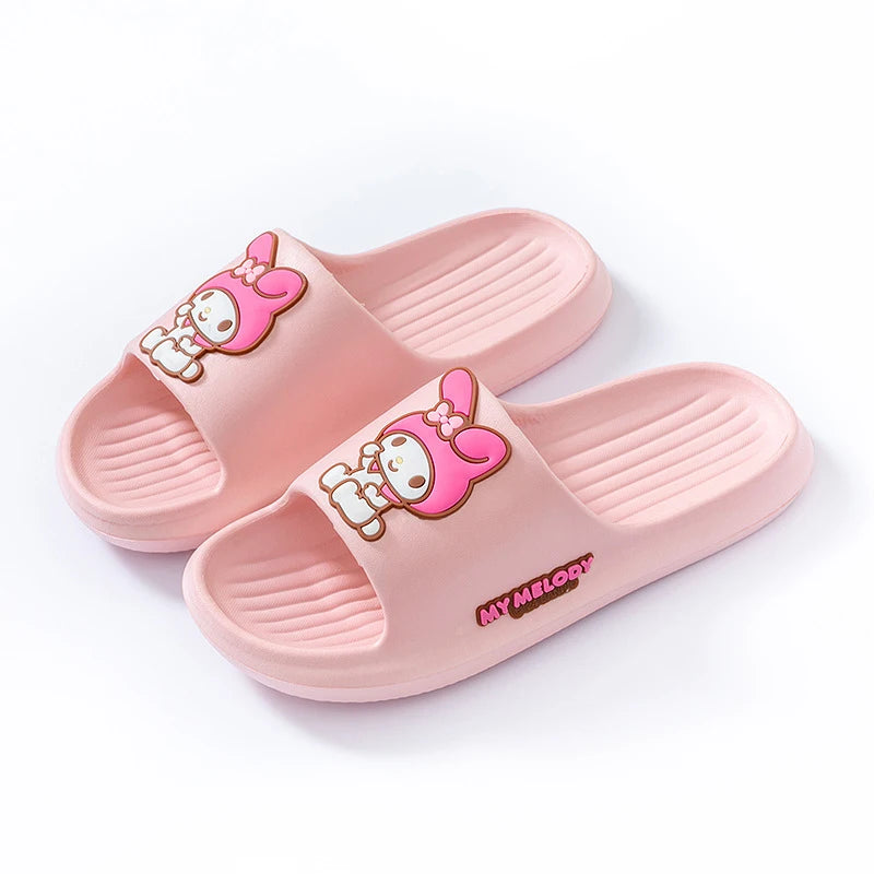 Hello Kitty Cartoon-Style Minimalist Flip-Flops Cute, Non-Slip Flip-Flops for Students Lightweight Slippers for Home and Ba Qme