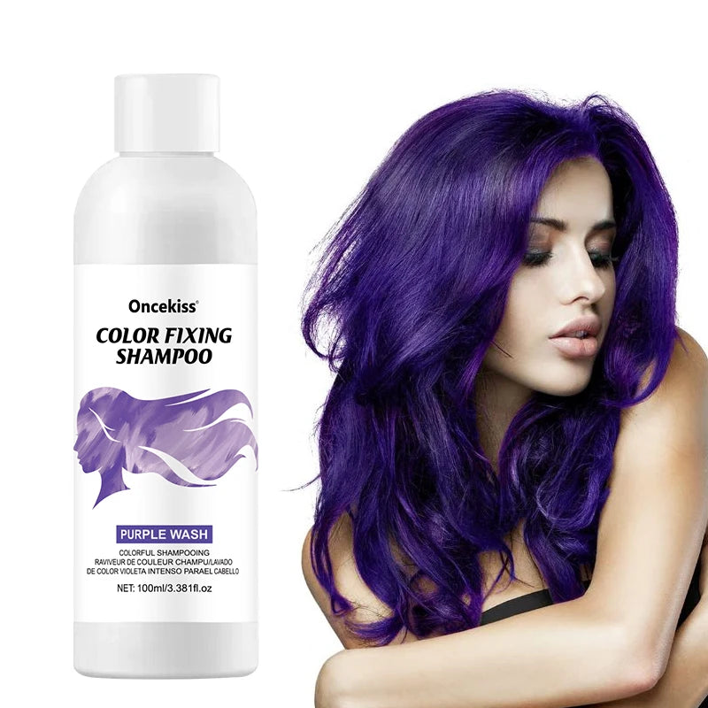 Semi-permanent Hair Coloring Shampoo Invisible Protects Fixes Qme Purple