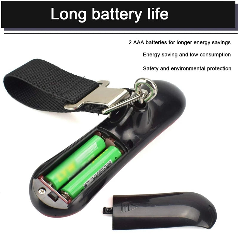 Portable Mini Suitcase Scale LED Display 50Kg/110Lb Digital Luggage Scale For Travel Bag Hanging Scales Weighing Balance Qme